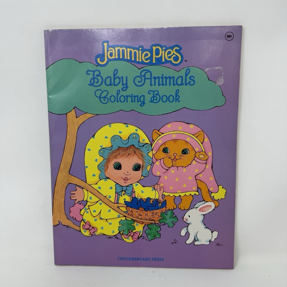Vintage 1987 Jammie Pies Checkerboard Press Coloring Book Unused Rare